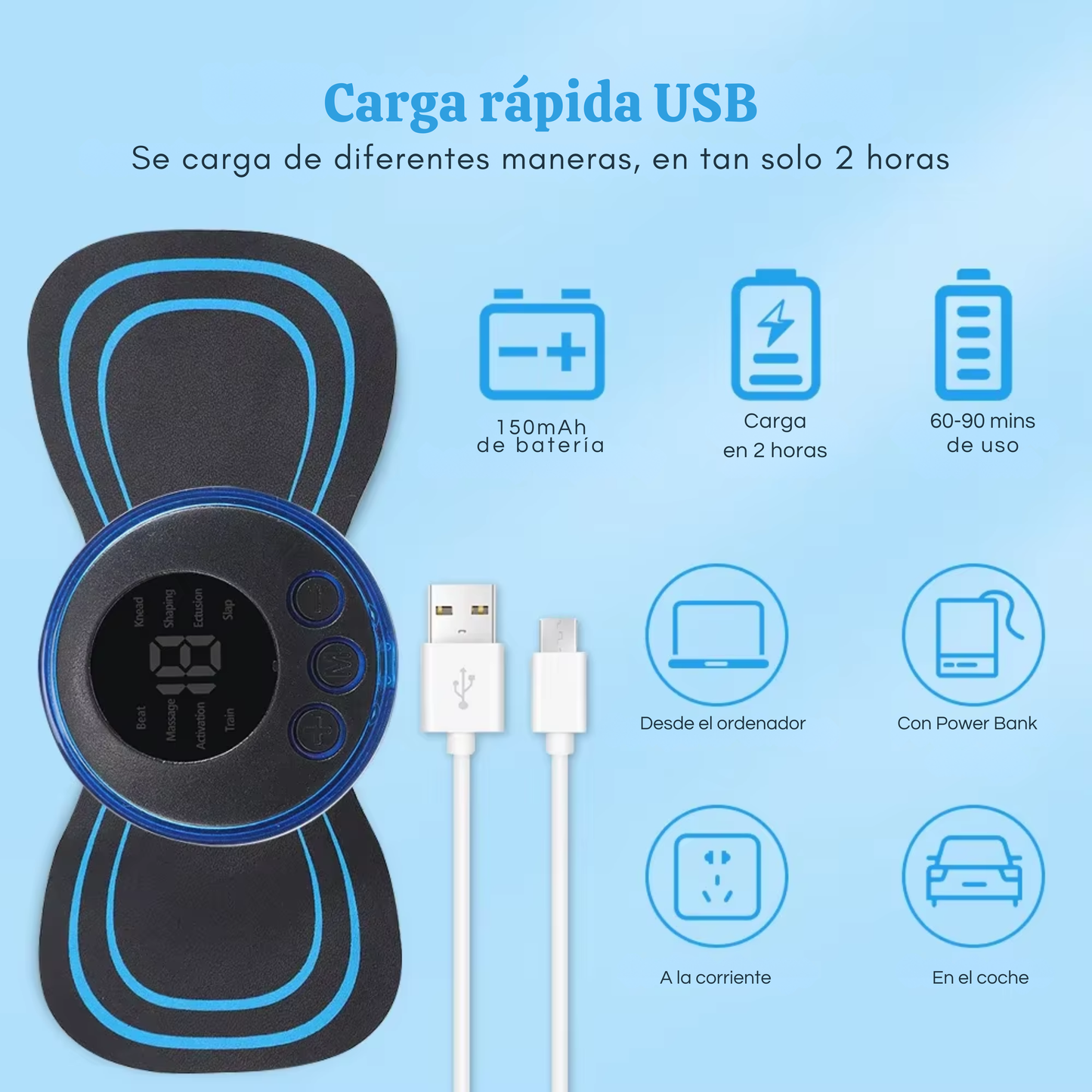 Mini masajeador eléctrico